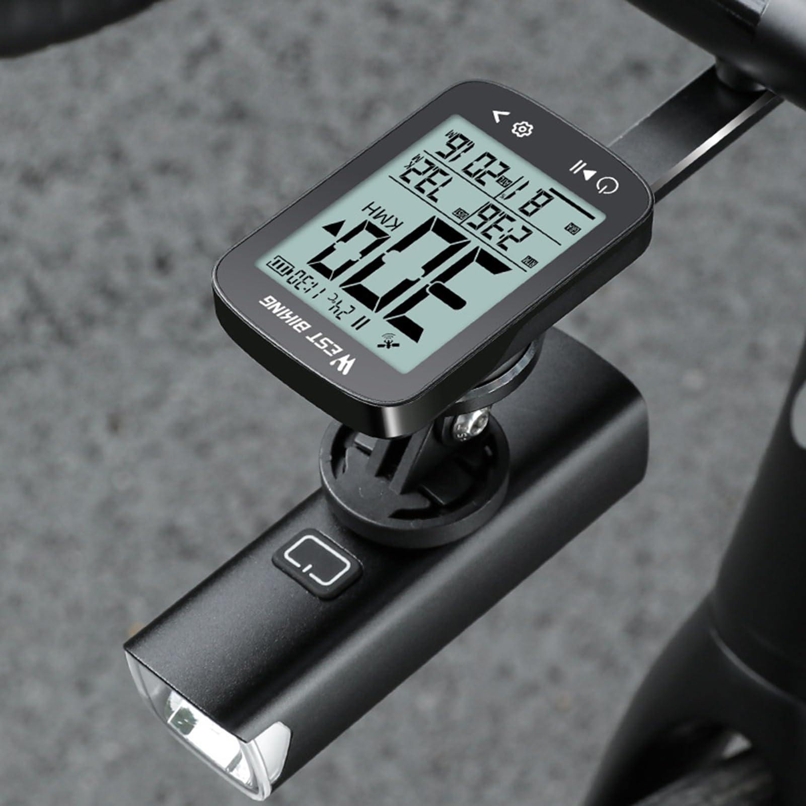 Ordinateur de vélo Mavaol sans Fil avec écran LCD de 2,4 Pouces, GPS Rechargeable, Ordinateur de Cyclisme