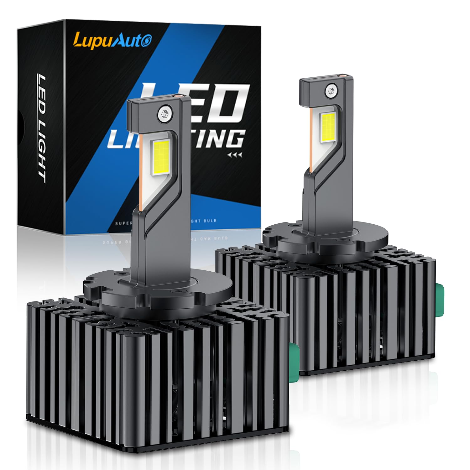 Ampoules D3S LED pour Voiture 140W 40000LM 6500K Blanc Extrêmement Lumineux, 1:1 Remplace Les Ampoules Xénon, Plug and Play pour Phares de Voiture, 2 Pièces