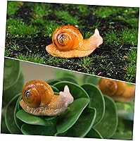 Vista 4 de HAKIDZEL 8Pcs Micro Landscape Snail Figurines Miniature Snail Figures Snail Model Snail Garden Statue Snails Statues Ornament Home Ornament Tea pet