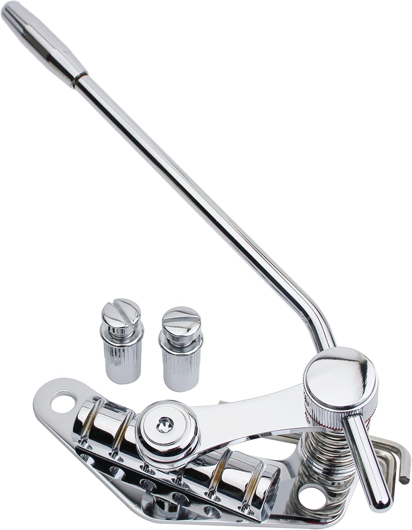 guyker Alder Tune-O-Matic Style Electric Guitar Bridge Stop Bar Tailpiece Tremolo Compatible with LP SG Guitars TM85, Chrome