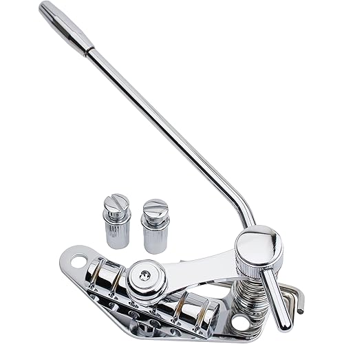Guyker Tune-O-Matic Style Electric Guitar Bridge Stop Bar Tailpiece Tremolo Compatible with LP SG Guitars TM85, Chrome