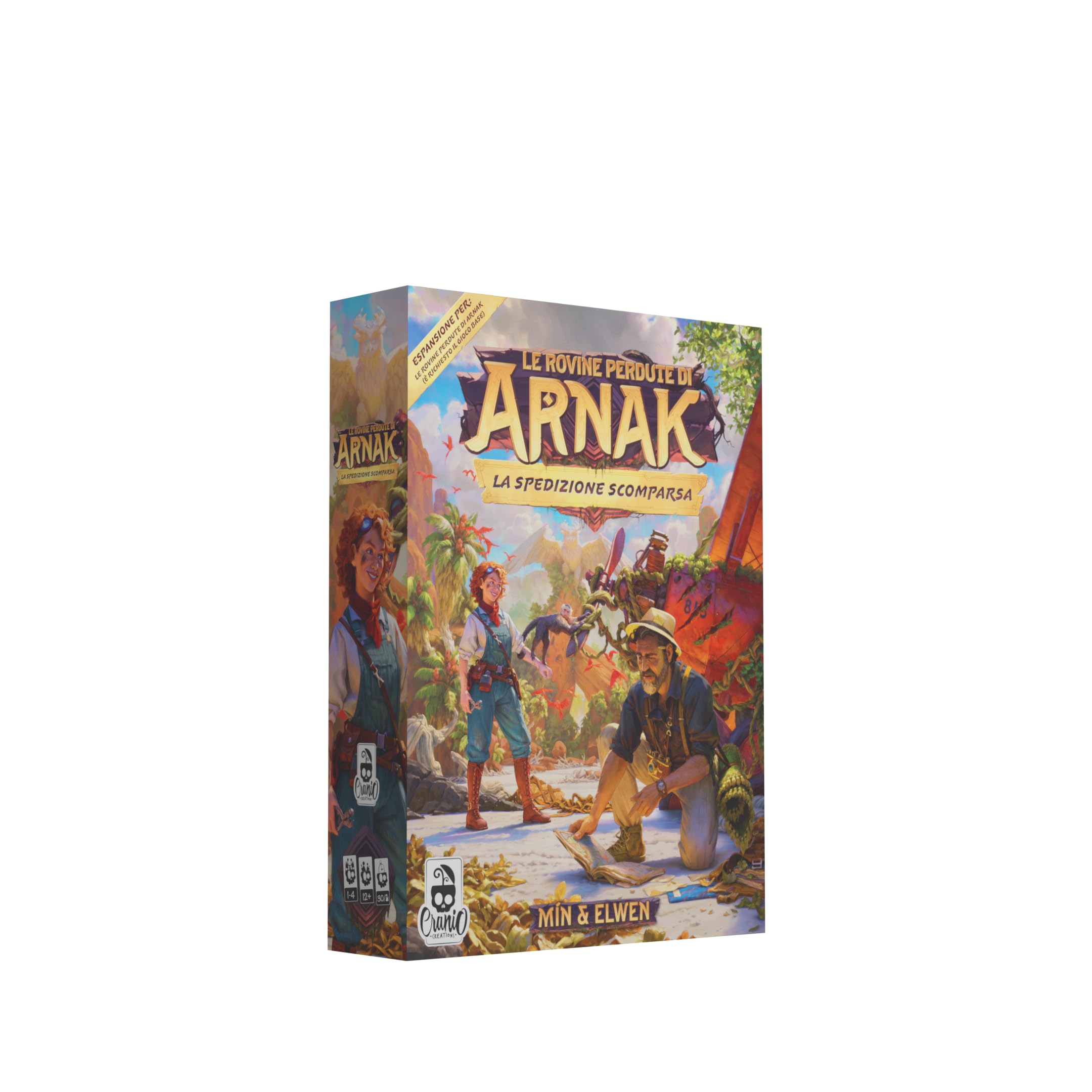 Cranio Creations - The Lost Ruins Of Arnak The Disappeared Expedition, Expand Arnak's Game Playing a Campaign, Expansion, Italian Language Edition