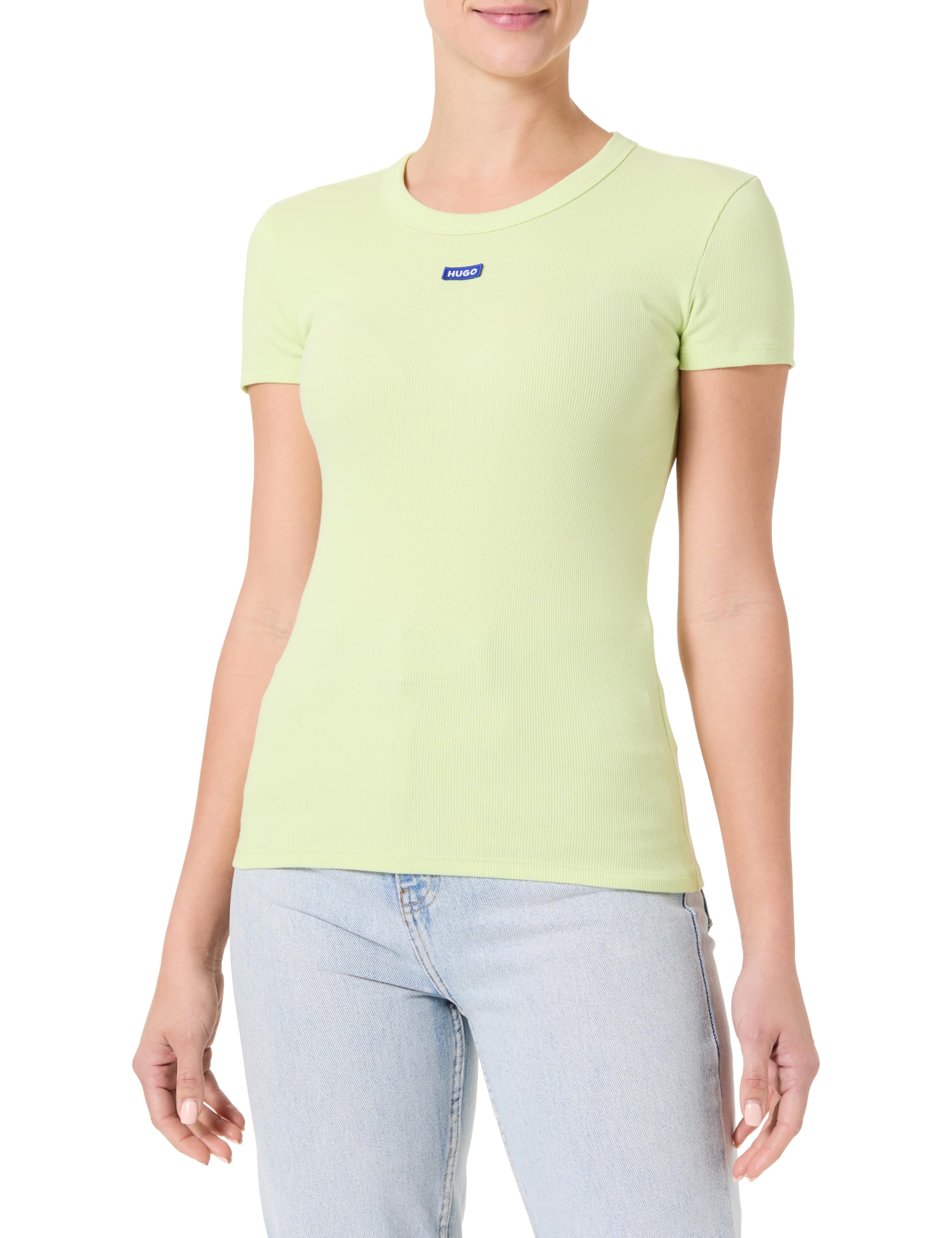 HUGO Women's Easy Tee_B 10257055 01 T_Shirt, Bright Green329, S