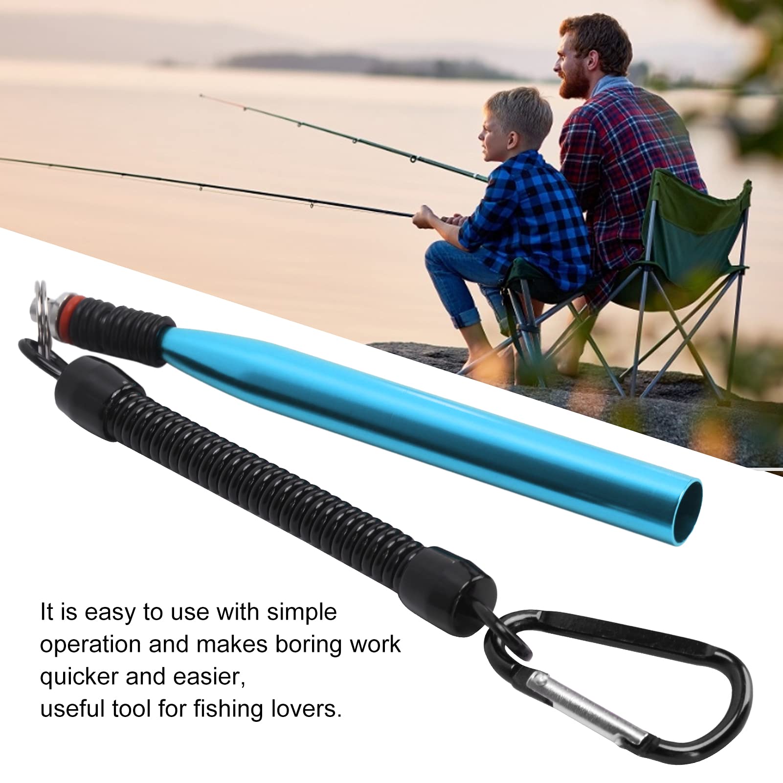 Hosie Wacky Worm Kit, Wacky Worm Rig Tool Aleación de Aluminio y Caucho No Se Desvanecen 100 Juntas Tóricas para Cebos Blandos