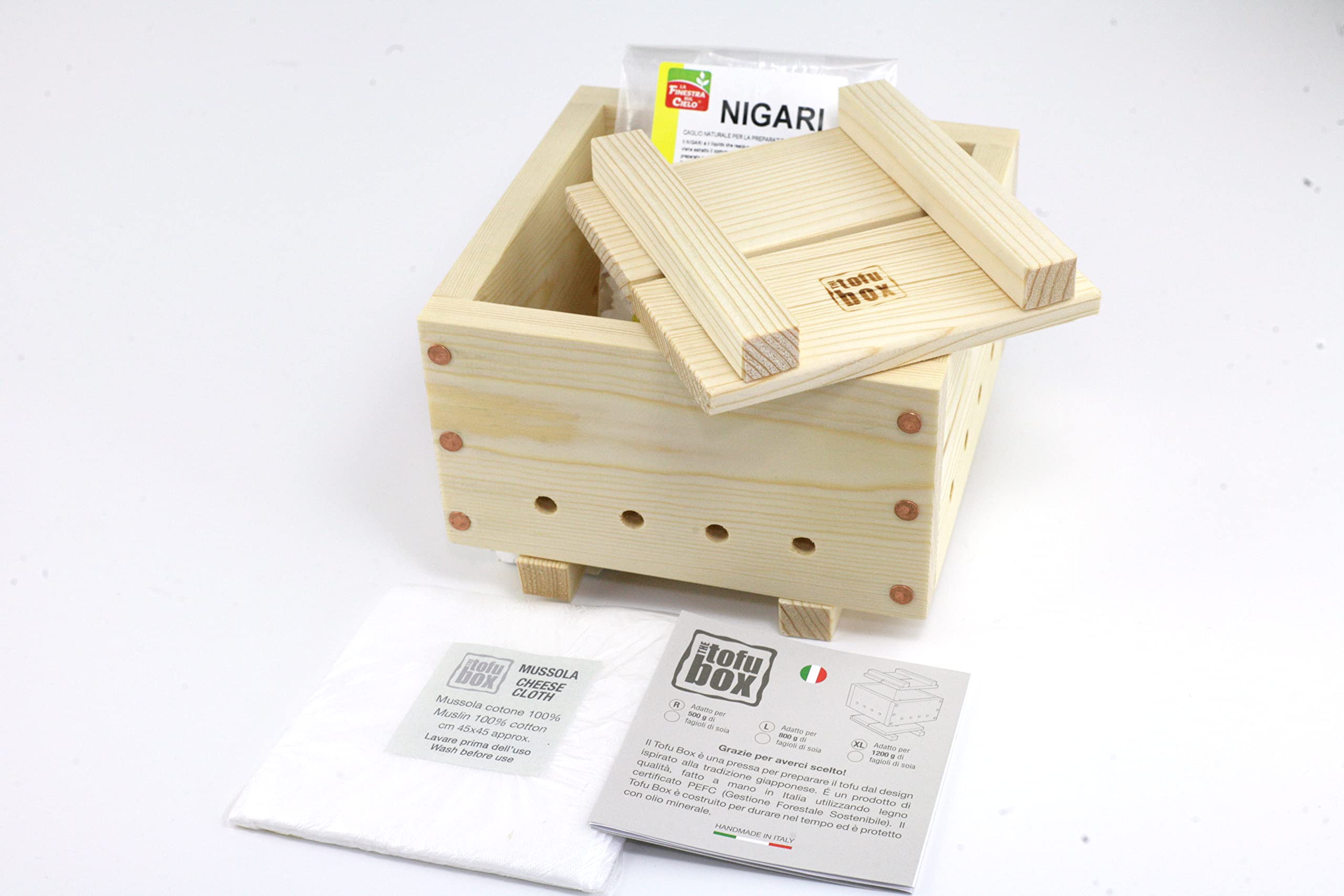 Tofu Maker Kit Large (800 g) Hand Made in Italy (Large)