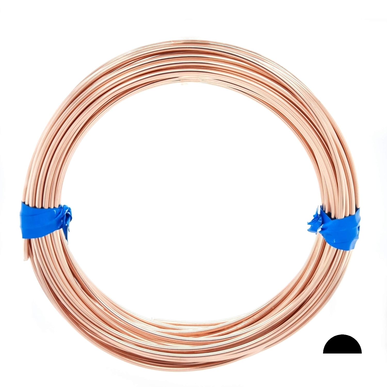 14/20 Rose Gold Filled Wire 18 Ga, Half Round, Dead Soft, 5FT by Craft Wire | Rose Gold Filled Wire for Jewelry Making, Wire Wrapping, Solid 14/20 Rose Gold Filled, 0.51mm Wire, High Quality Made in USA