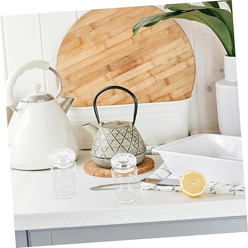 Miniatura 5 de OUNONA 2 tarros portátiles de viaje para especias, elegantes recipientes de condimentos de cristal recargables para cocina, comedor al aire libre y