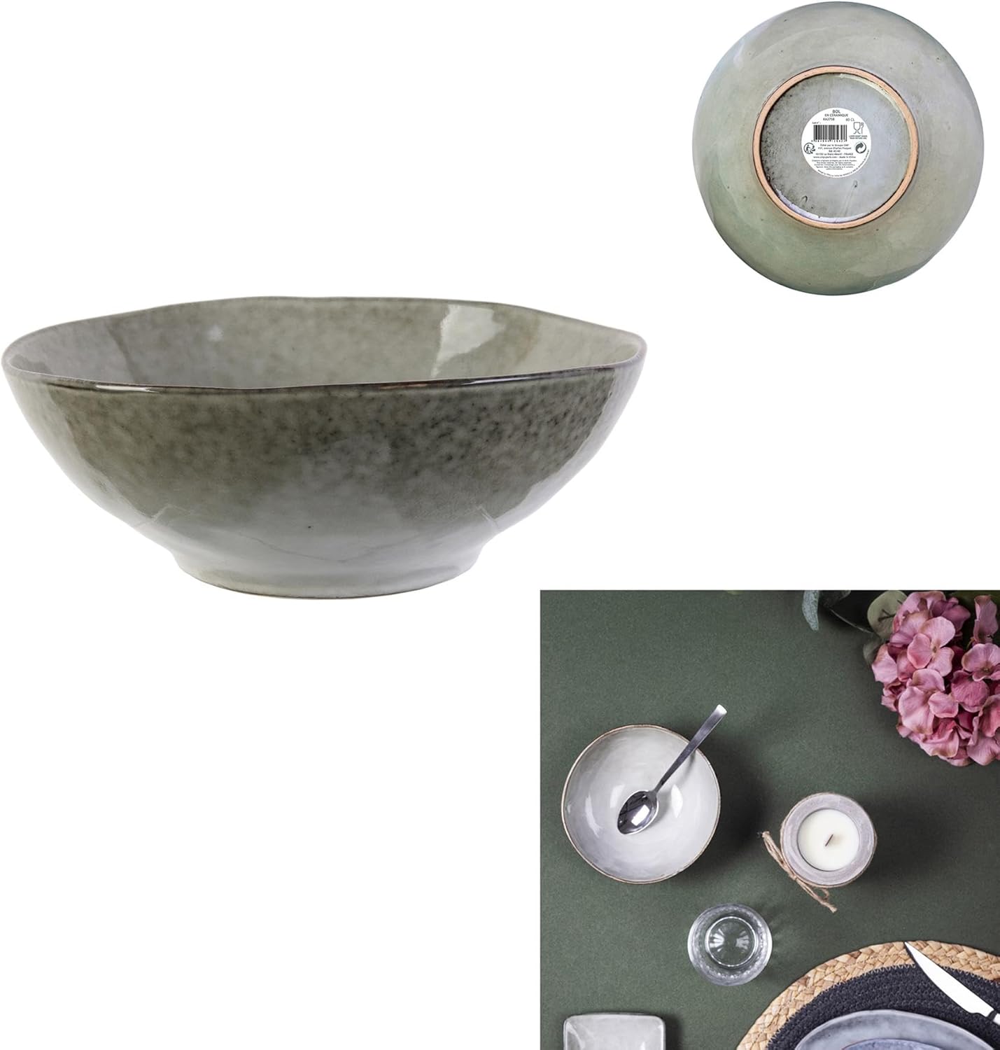 iDiffusion - Ensaladera a lo Largo del Tiempo, Color Gris