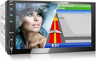 XOMAX XM-2VN751 Autoradio mit Mirrorlink, GPS Navigation, Navi Software, Bluetooth Freisprecheinrichtung, 7 Zoll / 18cm To...