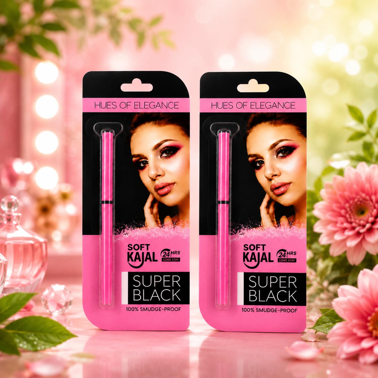 Black Kajal Pencil Combo Pack of 2 Waterproof Long Lasting | Smudge Proof, Eye Makeup, Pack of 2-image-23