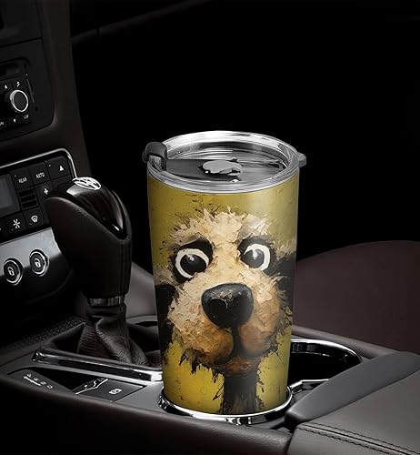 Miniatura 5 de Regalos de caniche de 20 onzas para los amantes del caniche, regalos de café para los amantes del café, genial, divertido, lindo vaso de caniche de