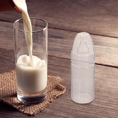 Miniatura 9 de EXCEART 5 botellas de leche desechables para recién nacidos, botellas de leche en polvo, botellas de leche para bebés (blanco)