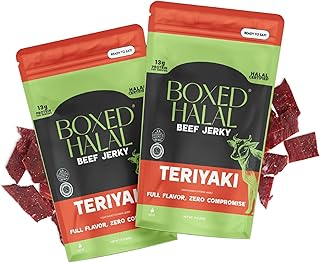 Halal Beef Jerky, 4 Flavors - Boxed Halal (Teriyaki) (2-Pack)