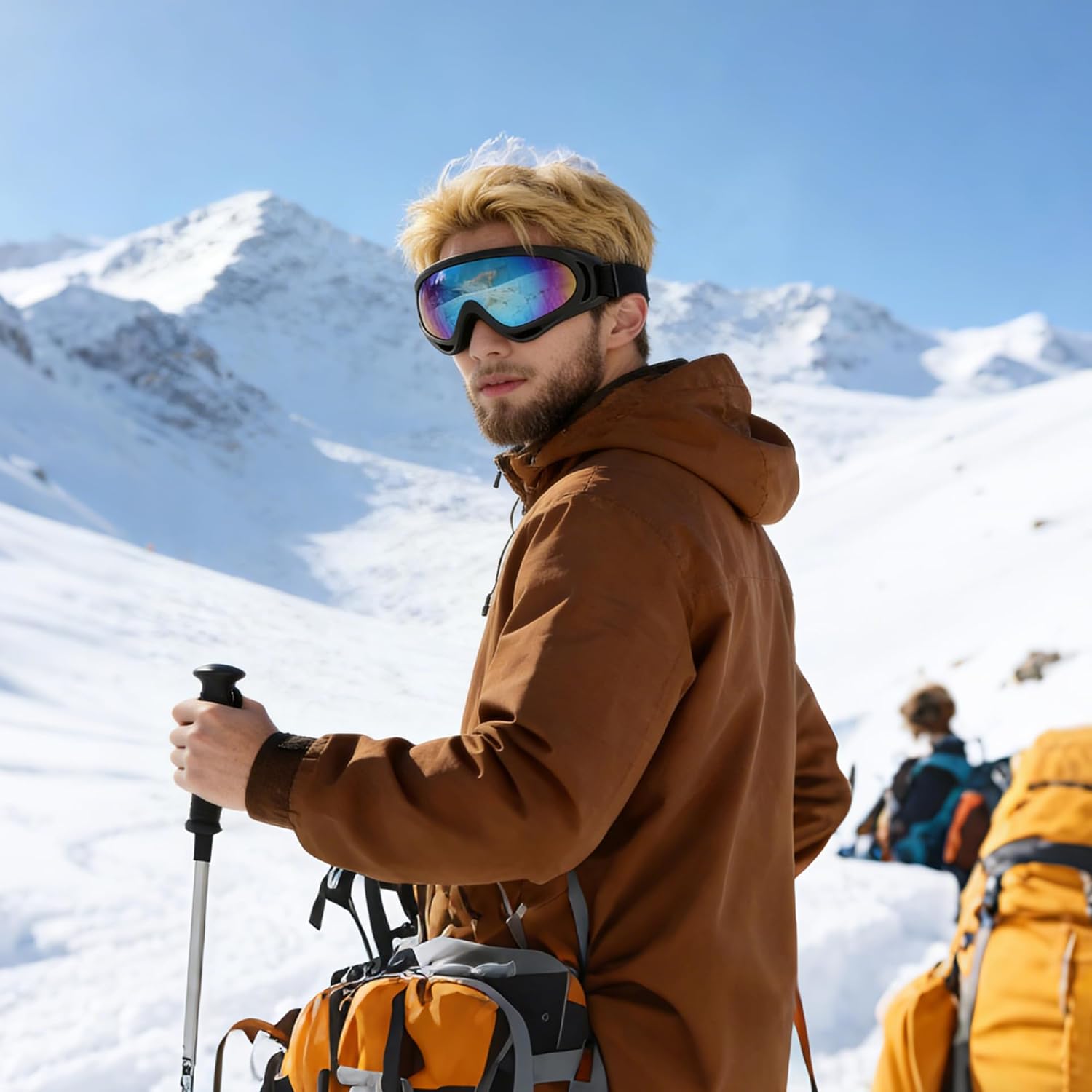 ATV Motocross Goggles Ski Goggles Safety Goggles over Glasses Impact Resistance Adjustable Headband - Image 5