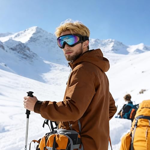 Miniatura 5 de Gafas de motocross ATV con resistencia al impacto, diadema ajustable para esquí, nieve y motocross