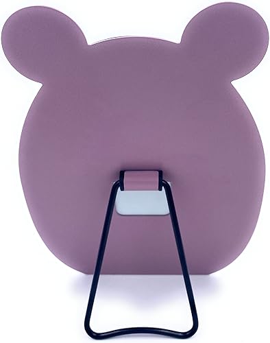 Miniatura 2 de Espejo de maquillaje para niños, espejo de escritorio compacto Kawaii para niñas, espejo de mesa, panda morado con espejo de soporte, lindo para