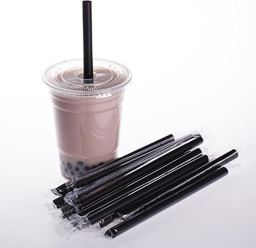 Miniatura 5 de GOLDEN APPLE, Pajitas para beber de 8 pulgadas y 0.472 in de diámetro, 100 popotes desechables de plástico desechables con perlas de burbujas de