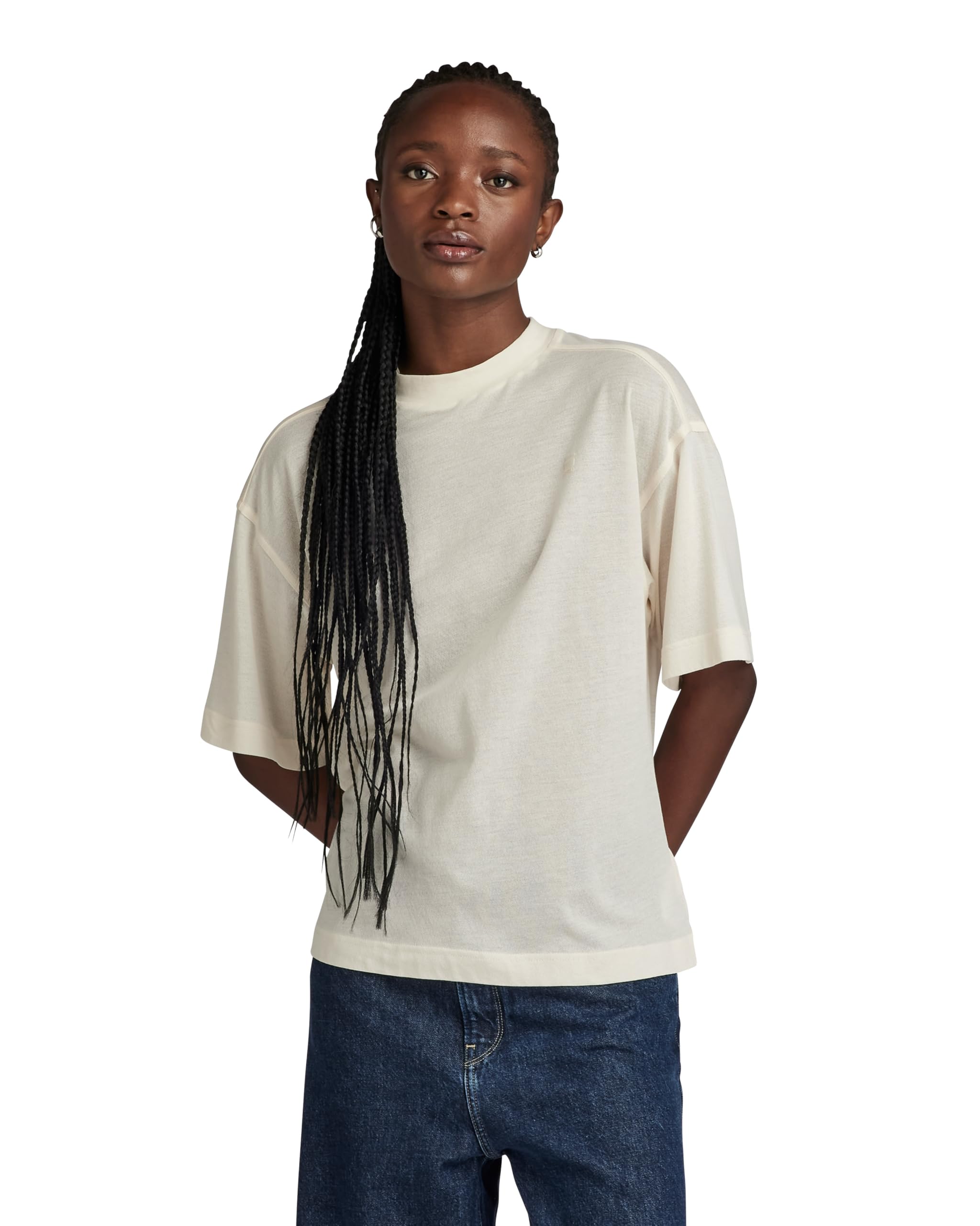 G-Star Women's Loose Top, Beige (eggnog D23863-C954-G076), XXS