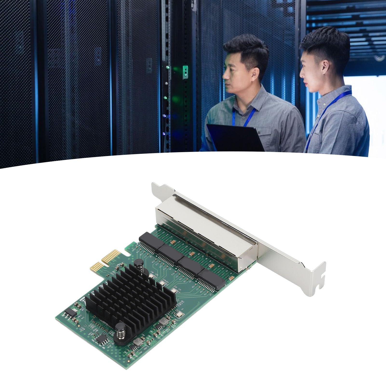 SIXRUN Scheda di Rete PCIe X1 4 Porte RJ45, Gigabit