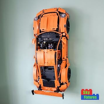 Wall mount compatible with Lego Technic Porsche 911 GT3 RS 42056 | Display your model securely | Heavy Duty stainless steel | Car NOT included