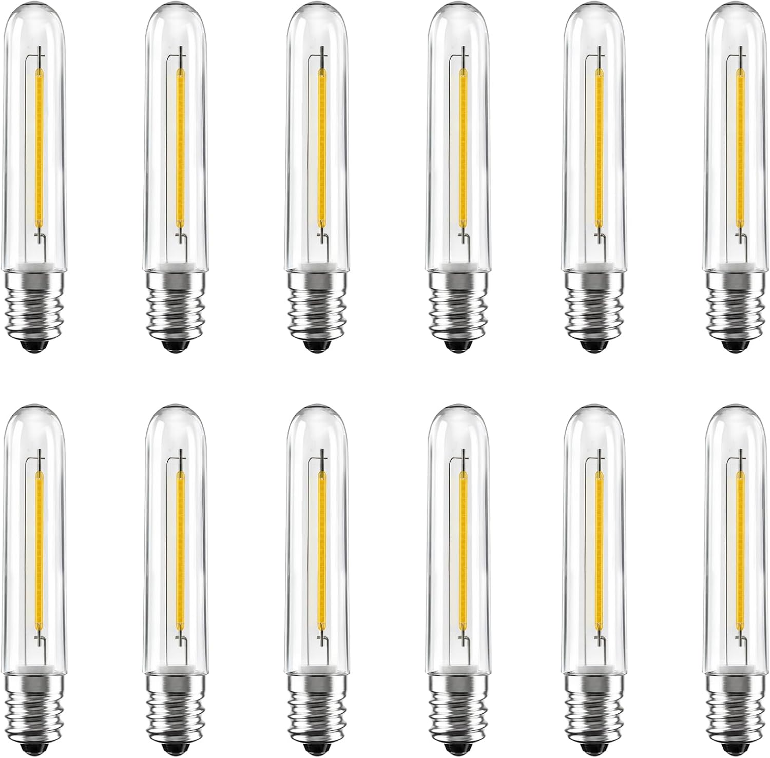 12 Pack LED Replacement Bulbs E12, T13 LED Light Bulbs for Outdoor String Lights Shatterproof, Dimmable E12 Candelabra Bulbs for S14 G40 C7 Night Lights, Chandeliers for Indoor Outdoor Use