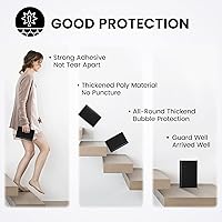 Vista 6 de Fuxury - Paquete de 200 sobres de burbujas negros de 4 x 8 pulgadas, sobres acolchados impermeables con sello automático, sobres de burbujas