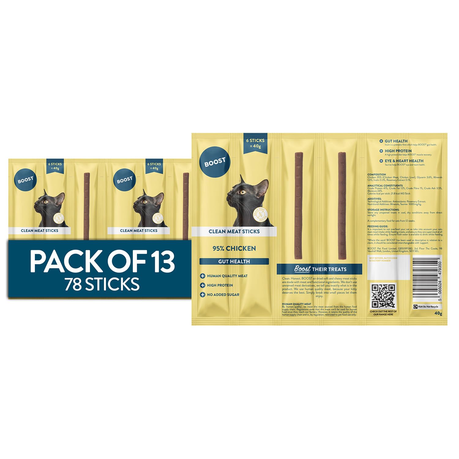 BOOST Meat Stick Cat Treats - Chicken, 13 x 40g โ image 1