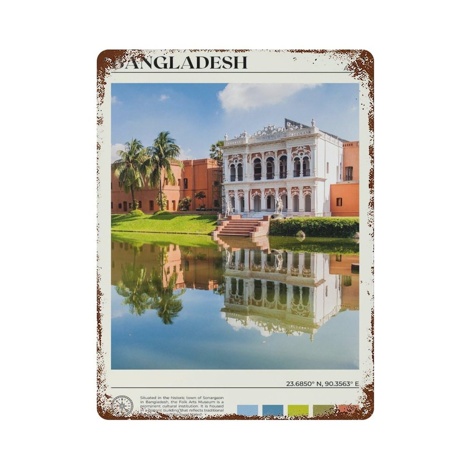 xiaoxiaoshen Real Photo Bangladesh Decor Wall Decor Art Metal Tin Poster Modern Home Decor Art Home Bar Shop Decorations Vintage Sign 40x30cm