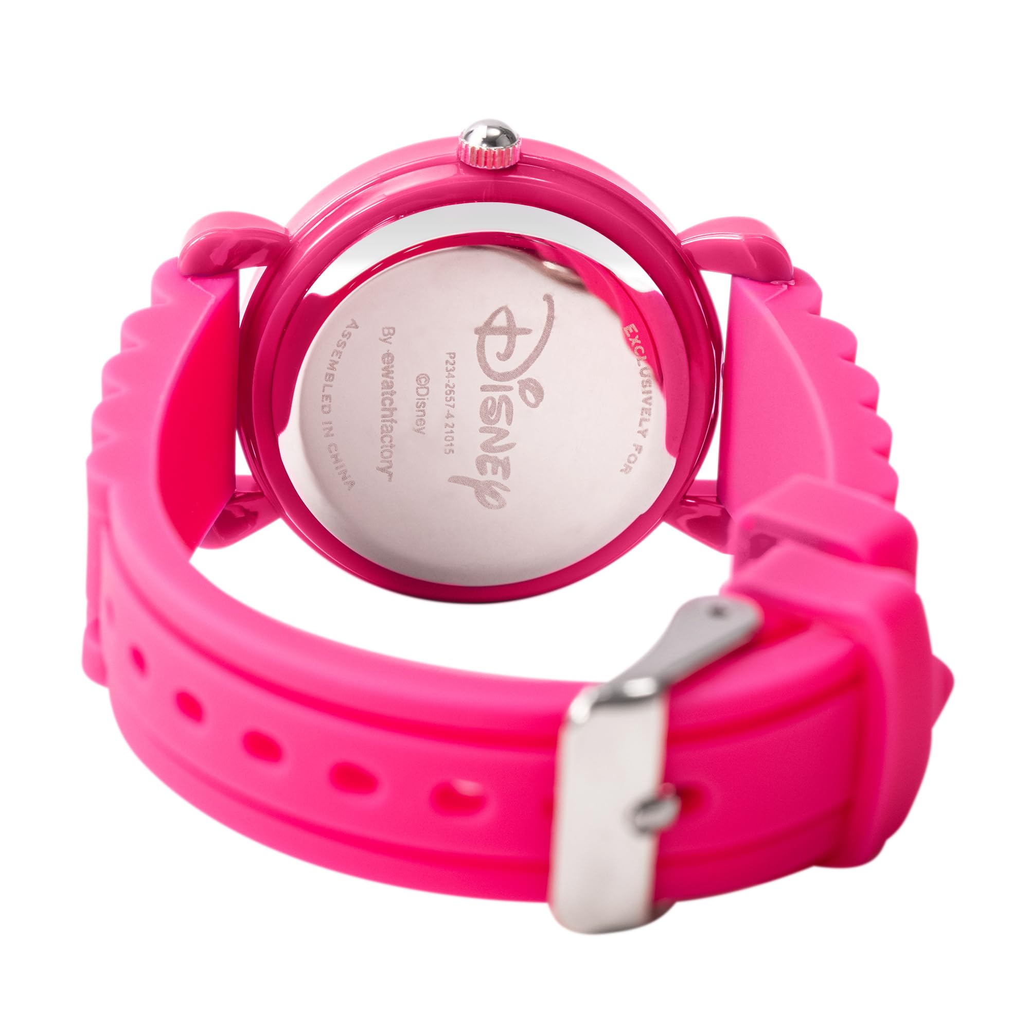 Disney Valentine’s Kids' Plastic Time Teacher Analog Quartz Silicone Strap Watch