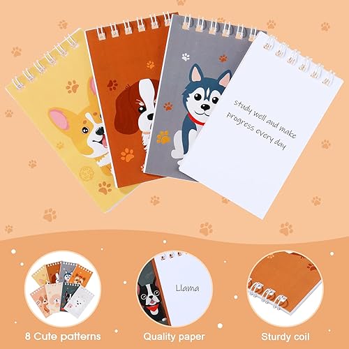 Miniatura 3 de 24 mini cuadernos con temática de perro, recuerdos de fiesta de cachorros, cuadernos de bolsillo en espiral, cuadernos de bolsillo en espiral,