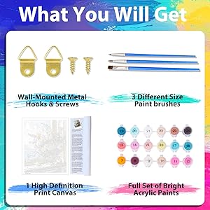 xcemhil Paint by Numbers Kit for Adults, Flowers Paint by Numbers for Adults, Seaside Flower Paint by Numbers for Gifts and Home Wall Decor 16x20 Inch