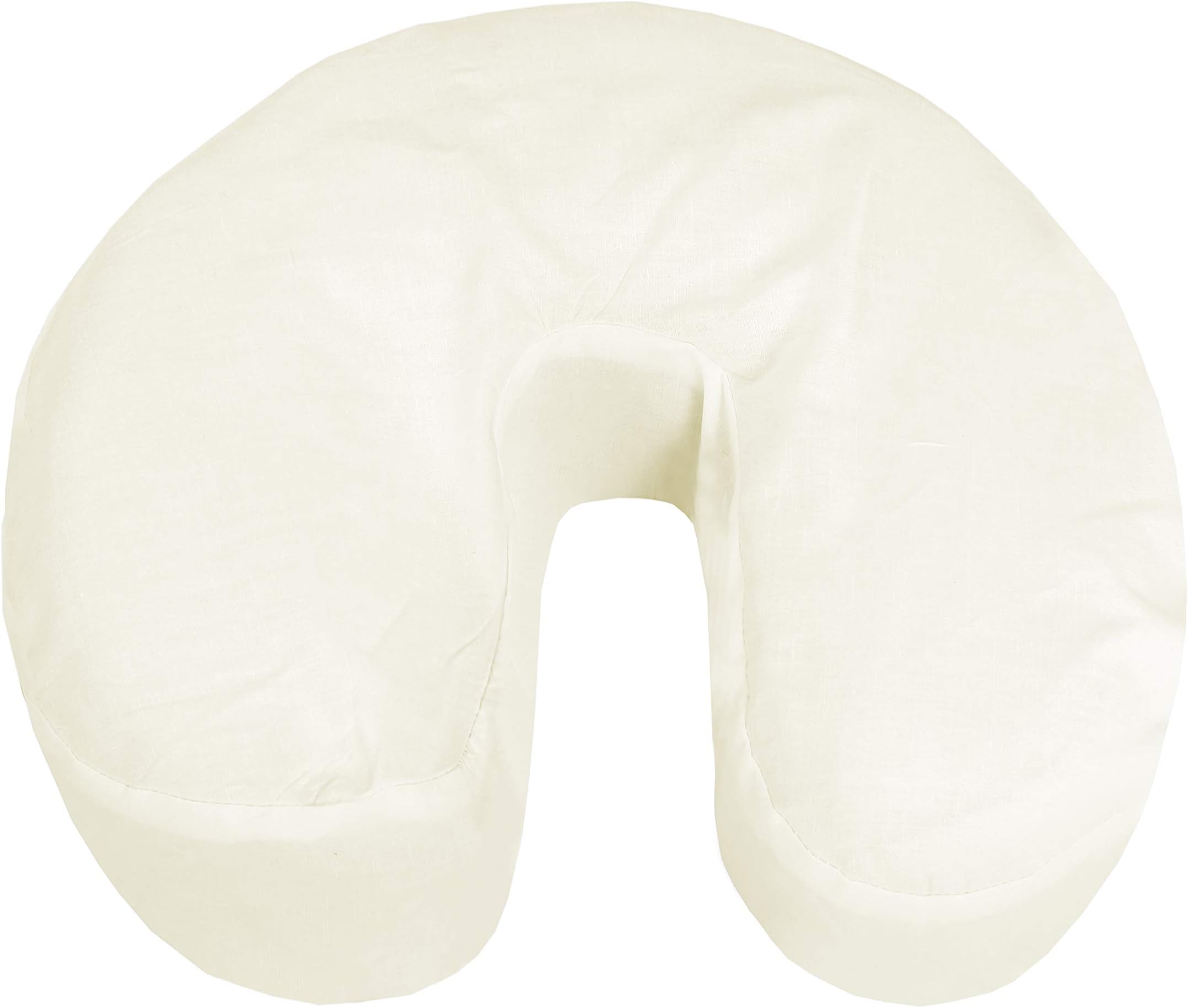 London Linens Poly Cotton Massage Tables Face Cradle Cover Cozies Fitted, Includes 4pcs (4, Natural)