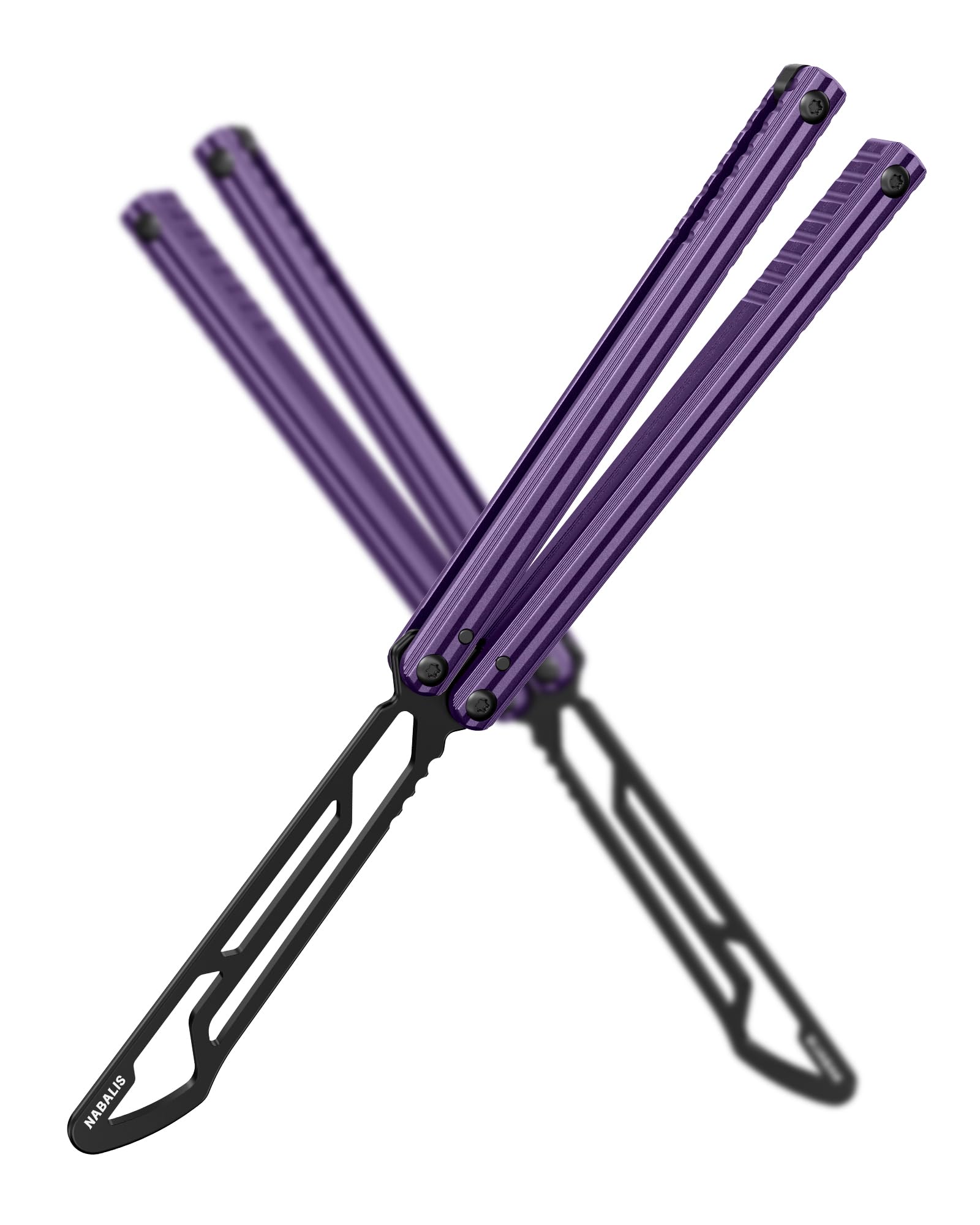 Nabalis Impulse Butterfly Knife Balisong Trainer for Practicing Flipping, Blunt Practice, No Edge Tool?Lightweight?Public-Friendly Metal Trainer