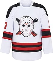 Ucavan Men's Voorhees 13 Stitched Hockey Jersey - Breathable Halloween Cosplay Jersey for Parties & Casual Wear