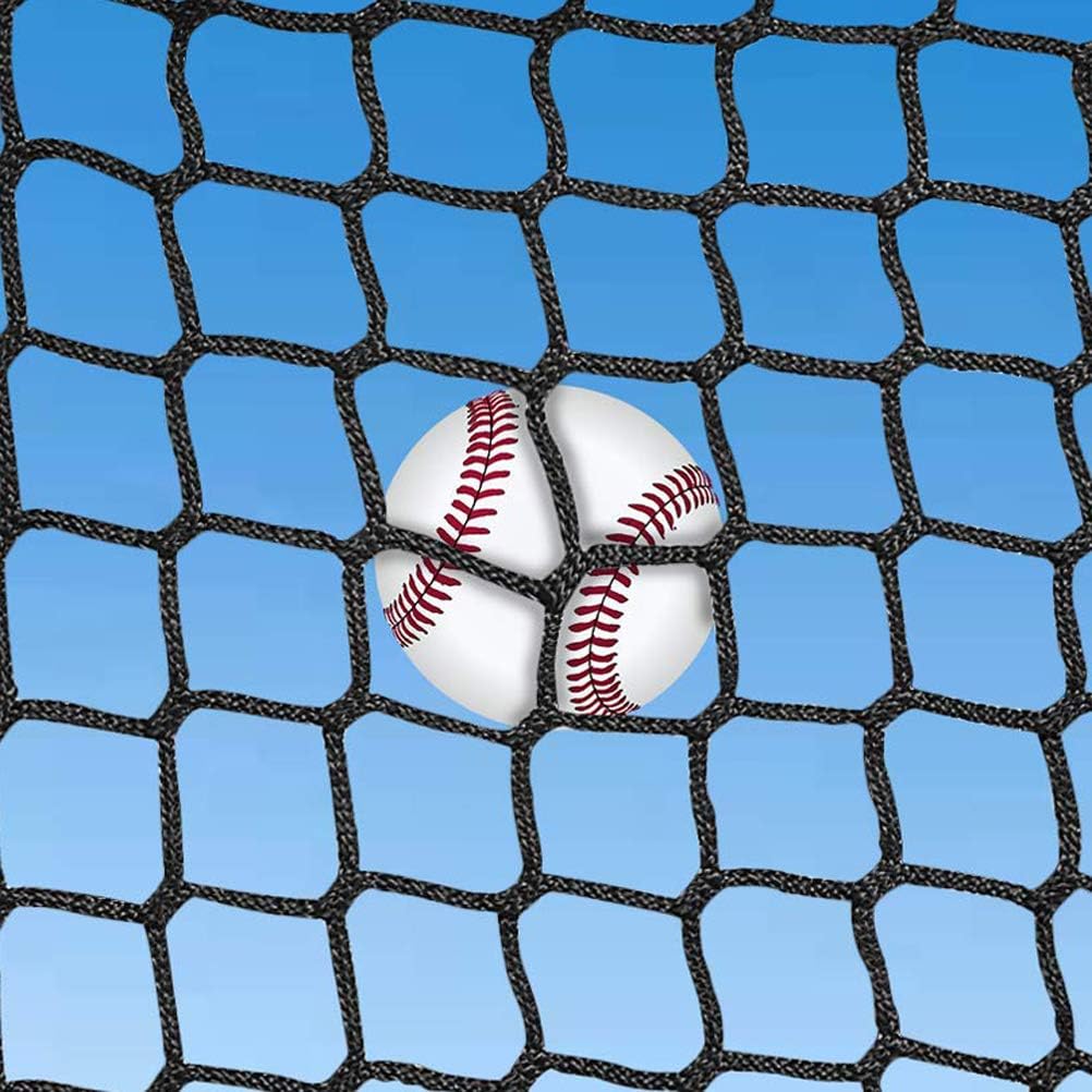 Aoneky Polyester Baseball Backstop Net, Heavy-Duty Knotless Mesh for Hitting & Pitching, UV & Weather Resistant Barrier with Rope Border (Softball, Training, Outdoor)