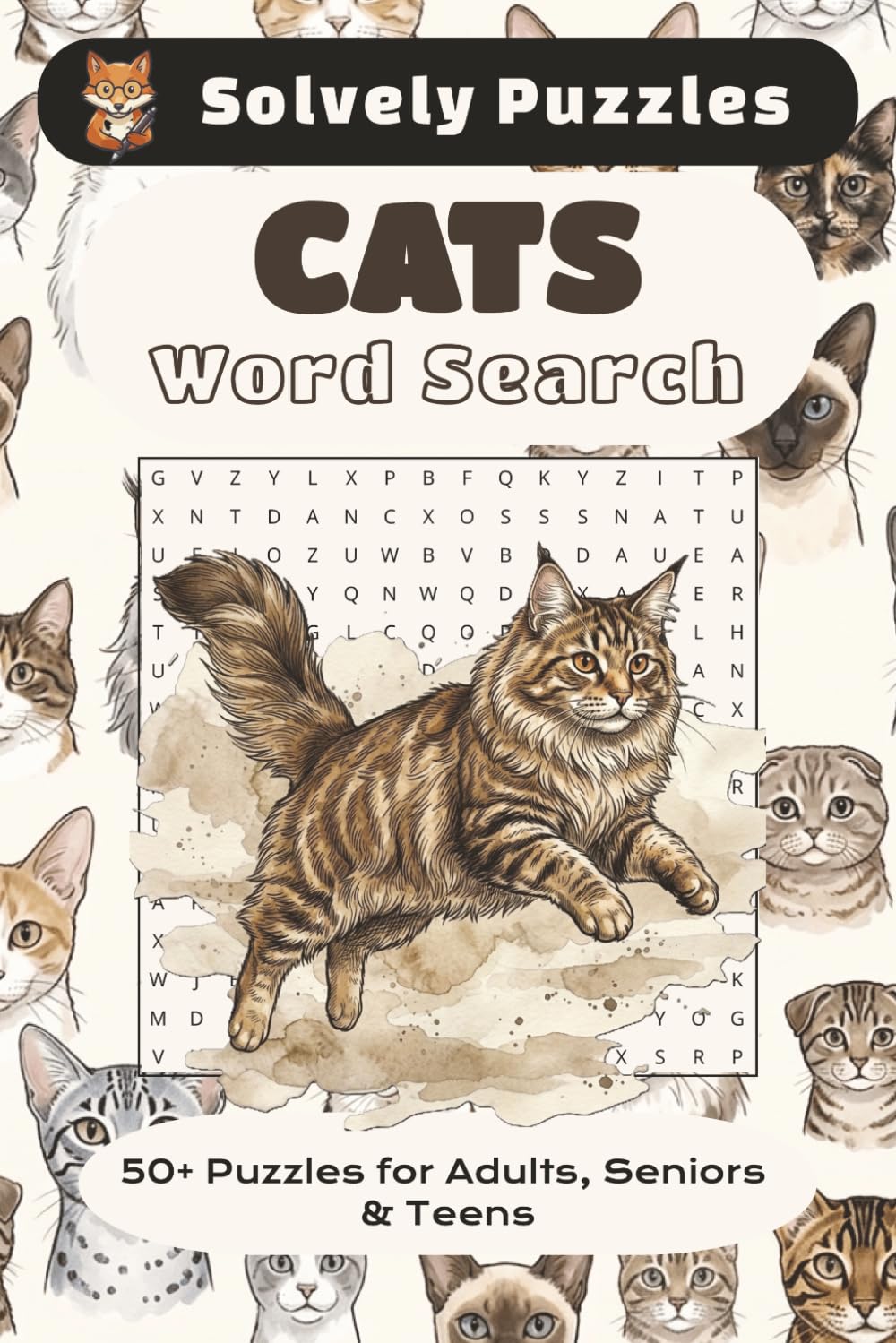 Cats Word Search Puzzle Book: Word Searches with Easy to Read Print about Cats, Kittens, All Things Cat Related and More | 6x9 inches, 110 pages | 50+ ... Gift for Vacations, Holidays and Free Time