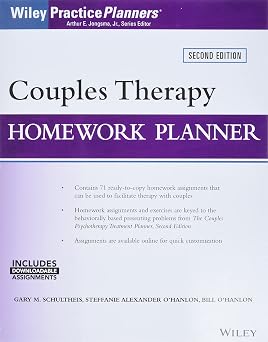 Couples Therapy Homework Planner