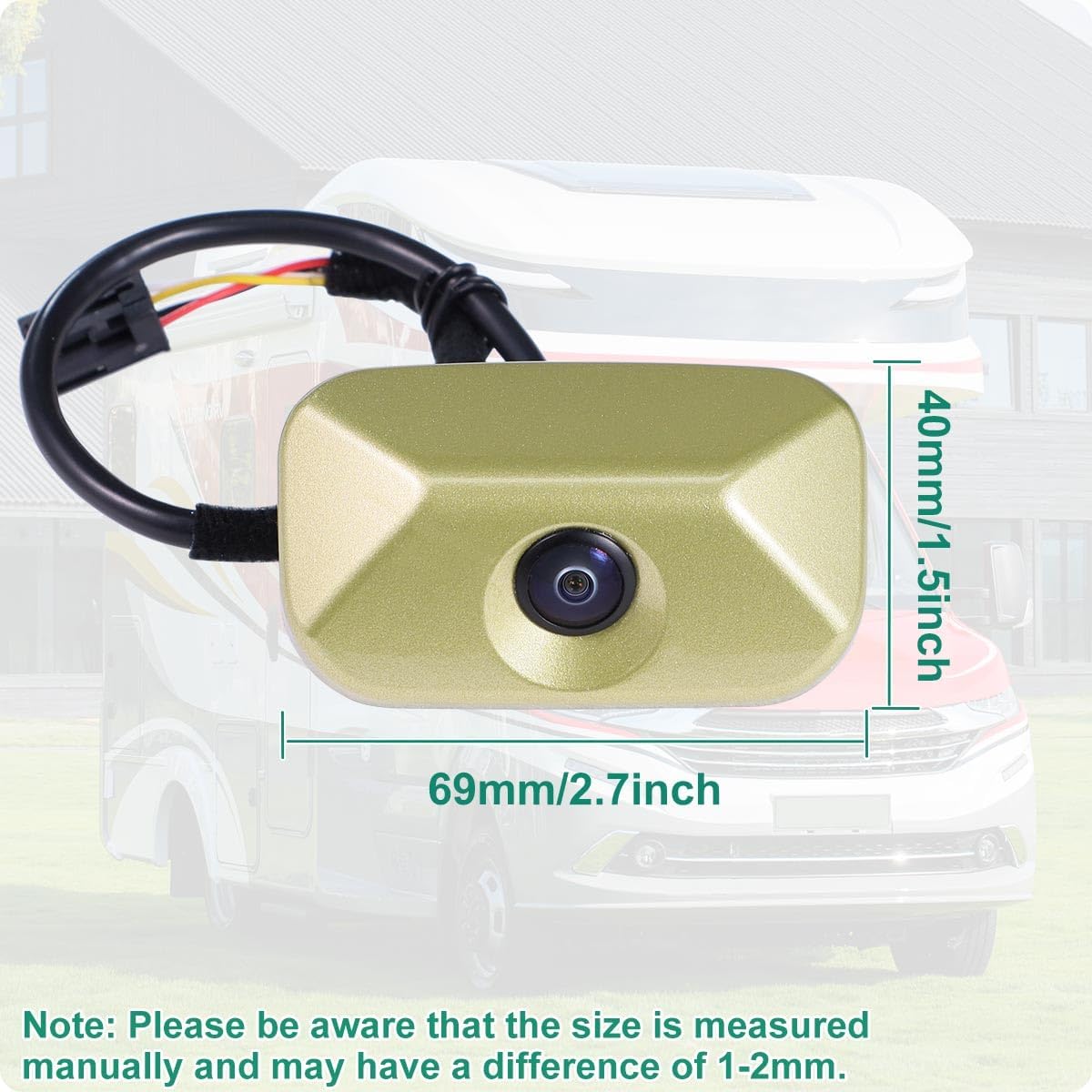 95760-2K100 Rear View Backup Camera Fit for Kia Soul 2010 2011 2012 2013, GreenYi Parking Assist Cam Replaces OE Number 957602K100, 957602K100I7 / 95760-2K100-I7 (Golden)