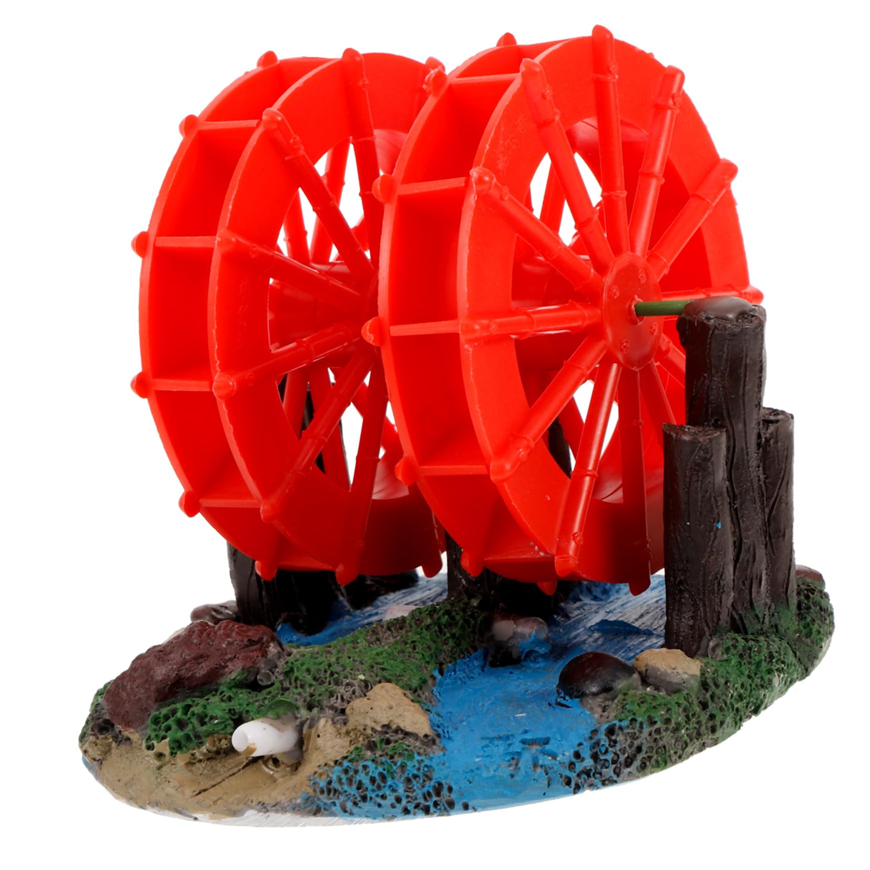 PRETYZOOM 3 Stück Windmühlen-Ornamente dekorativ Aquarium Dekoration aquariumdeko Naturstein Dekoration wasserwagen bastelset basteln Wasserrad für Aquarien Dekorationen für Aquarien Harz