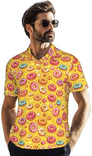 Mens Shirt Short Sleeve Dry Fit Performance Athletic Sports Daily Casual Collared Shirts for Men