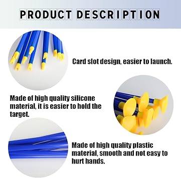 Play Replacement Suction Cup Arrows, 16.54 Inch Toy Replacement Arrows with Suction Cups