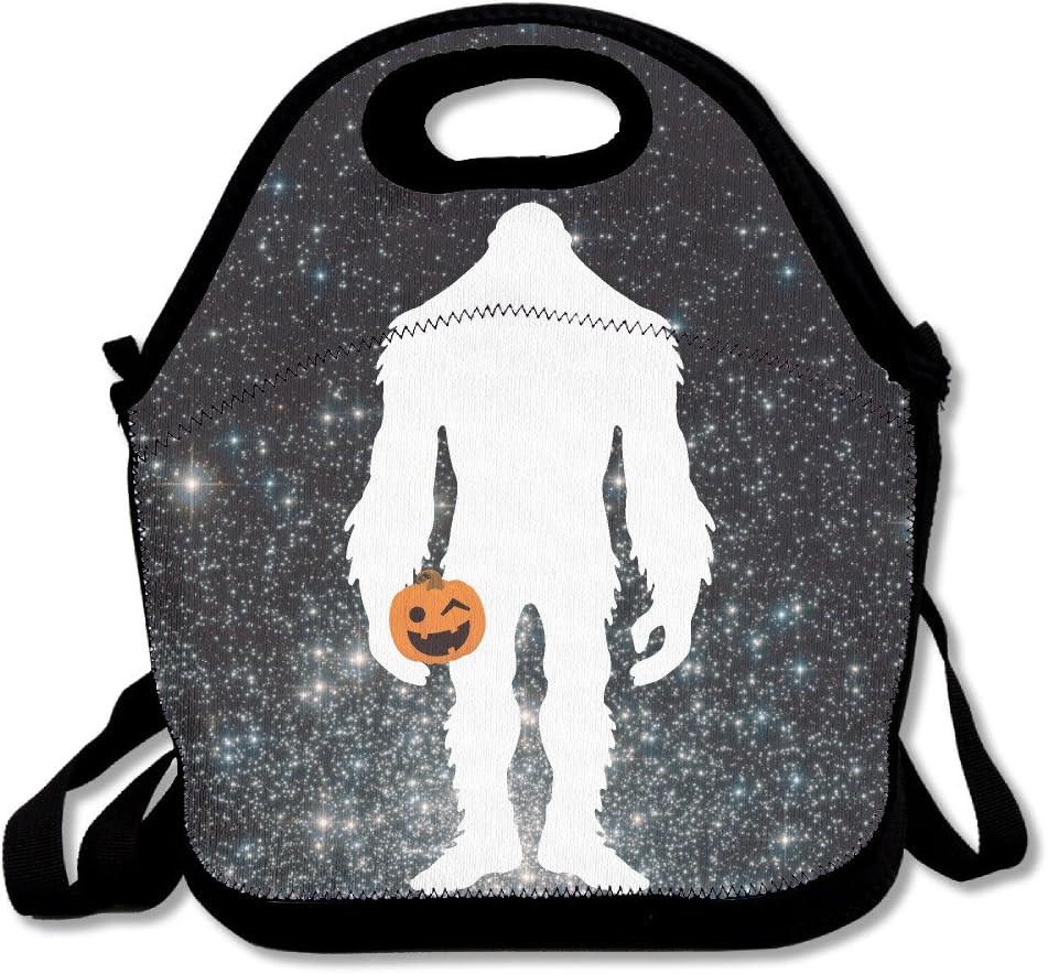 Bigfoot Halloween Lunch Bag Tote Handbag Lunchbox For School Work Outdoor