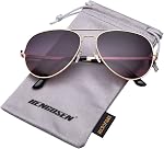 HENGOSEN Polarized Aviator Sunglasses for Men and Women, Premium Metal Frame, Police Sun glasses with UV 400 Protection
