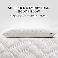 Vista 2 de Basic Beyond Almohadas de espuma viscoelástica - Almohadas largas para adultos, 20 x 54, duermen de lado y espalda