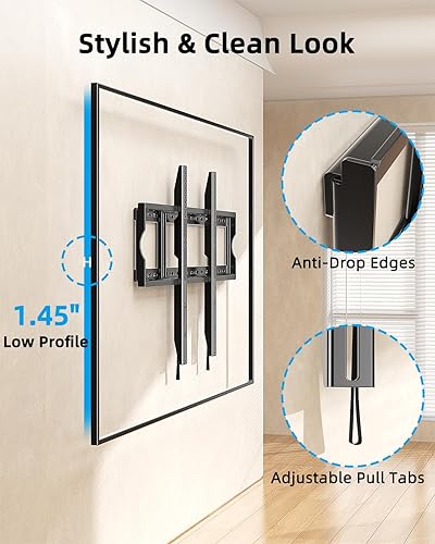 Miniatura 4 de Soporte de pared resistente para televisores grandes de 48 a 150 pulgadas de hasta 330 libras y Vesa de 35.433 x 23.622 in, soporte de pared delgado