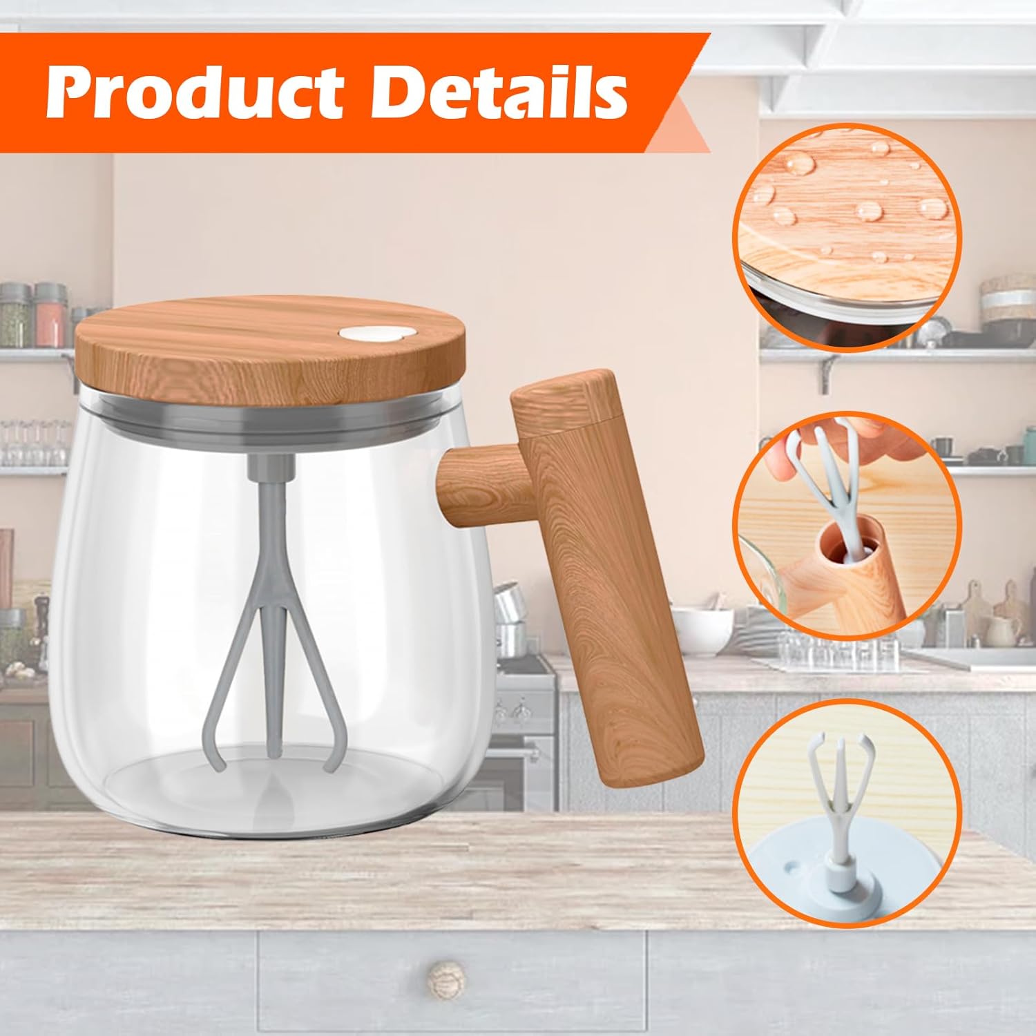 SPORWAY Tasse à Café Auto-Mélangeante: Préparation Rapide et Uniforme (400ml) - Description