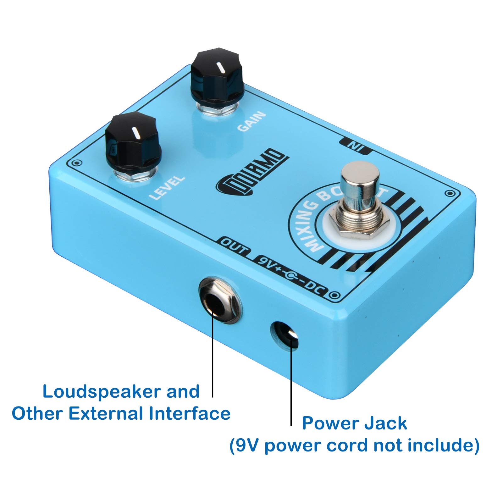 Dolamo Guitar Mixing Boost Pedal,Electric Guitar Effect Pedal True Bypass with 2-Control Knobs Musical Instruments