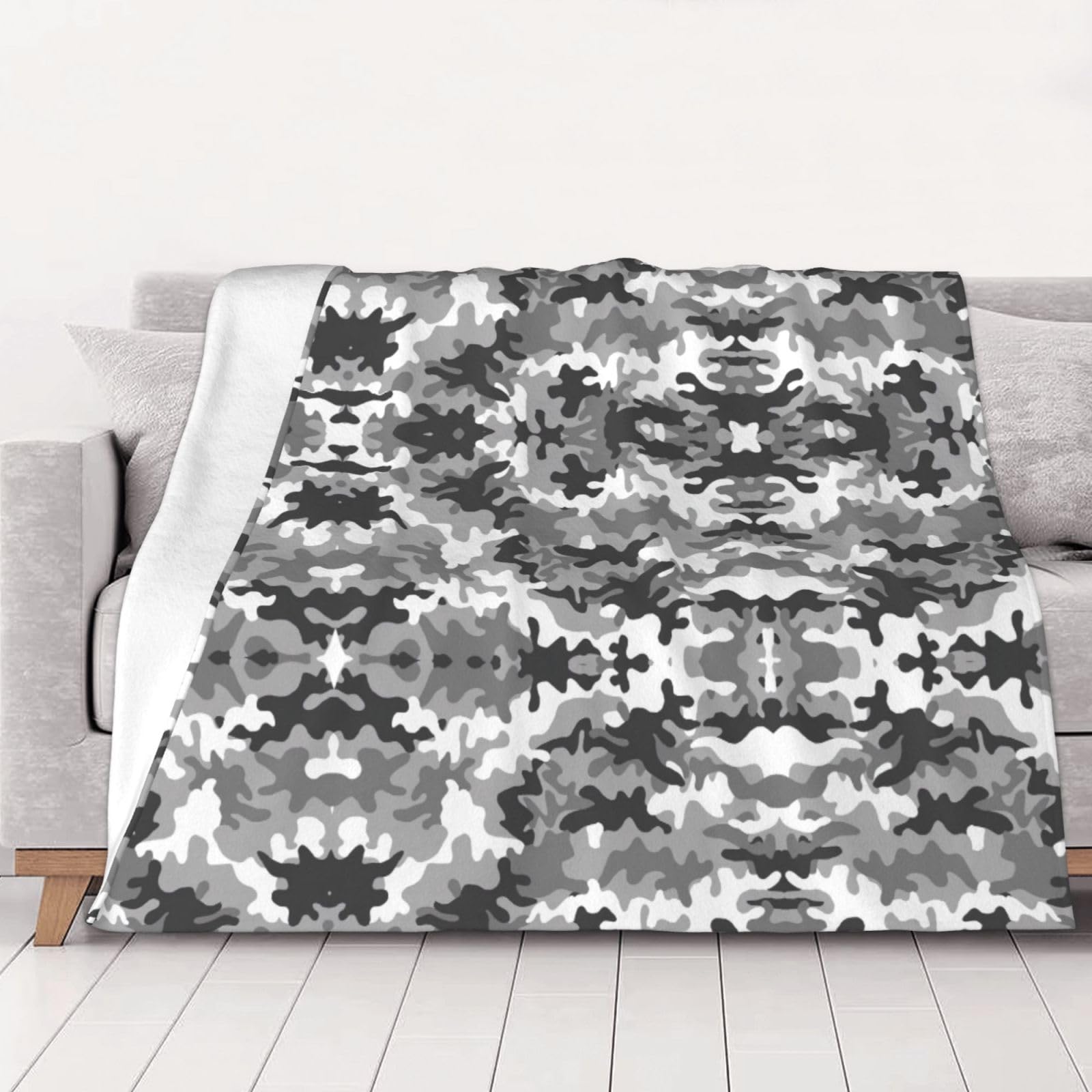 Couverture en flanelle contre le froid en camping plaid léger camouflage pour voiture