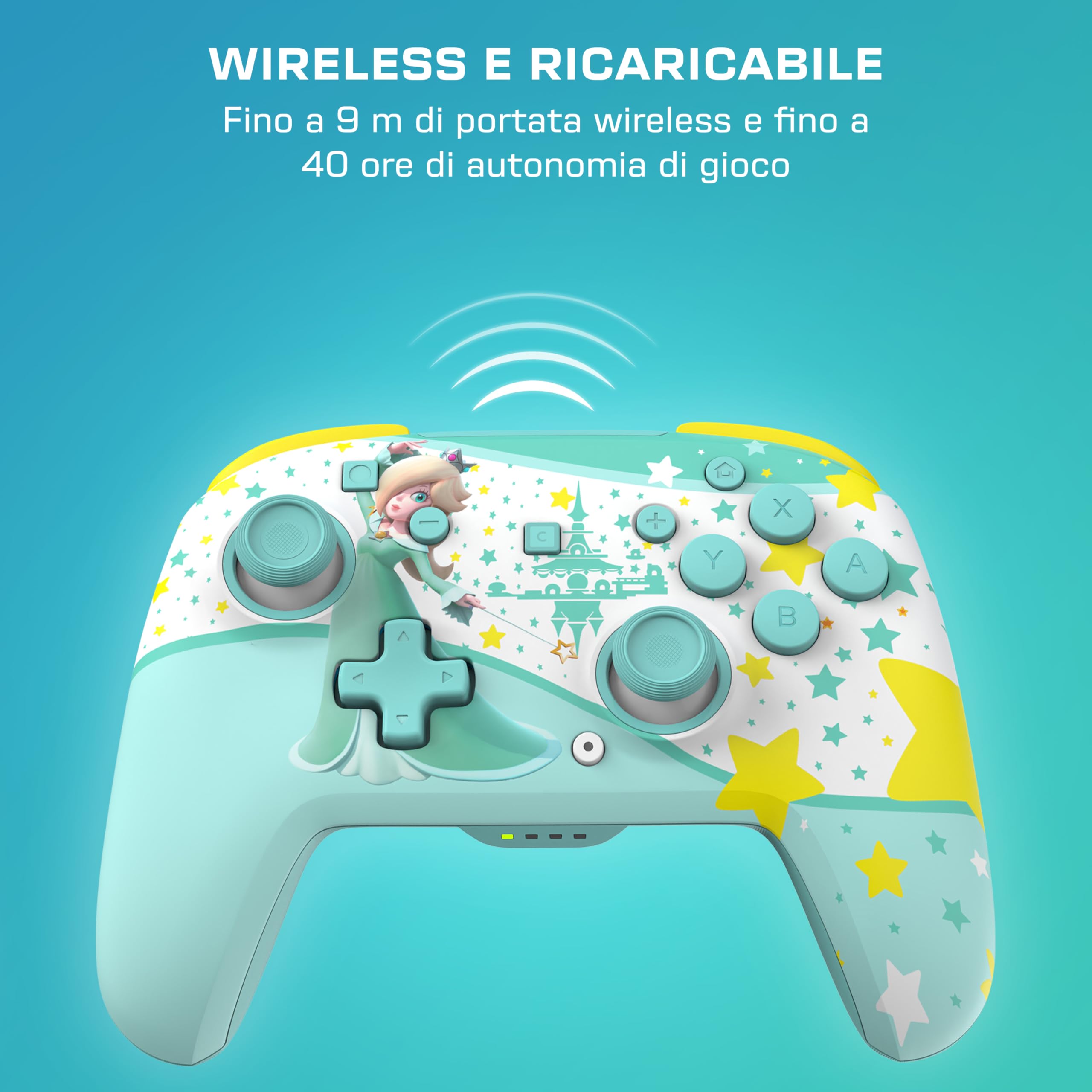 Turtle Beach Rematch Rosalina Controller da gaming wireless per Nintendo Switch. Funziona anche con Nintendo Switch 2