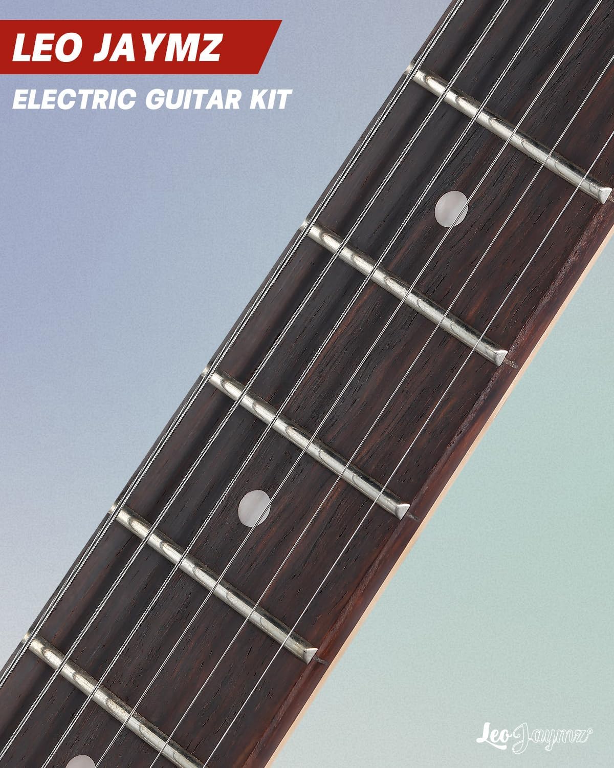 Leo Jaymz 39" Full Size ST Style Electric Guitar Starter Kit with SSH Pickup, 5W Portable Amp, Tuner, Gig Bag, Strap & Accessories (US Flag)